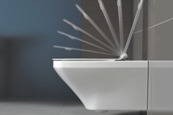 Modernste Technik auch beimWC